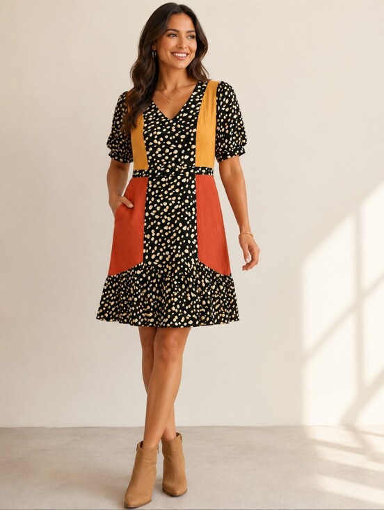 THML Dresses & Skirts - ❤️ THML BOHO PATCHWORK DRESS, SMALL